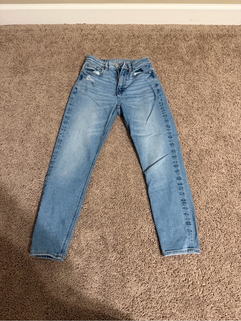 American Eagle Outfitters Light Blue Straight Leg Jeans